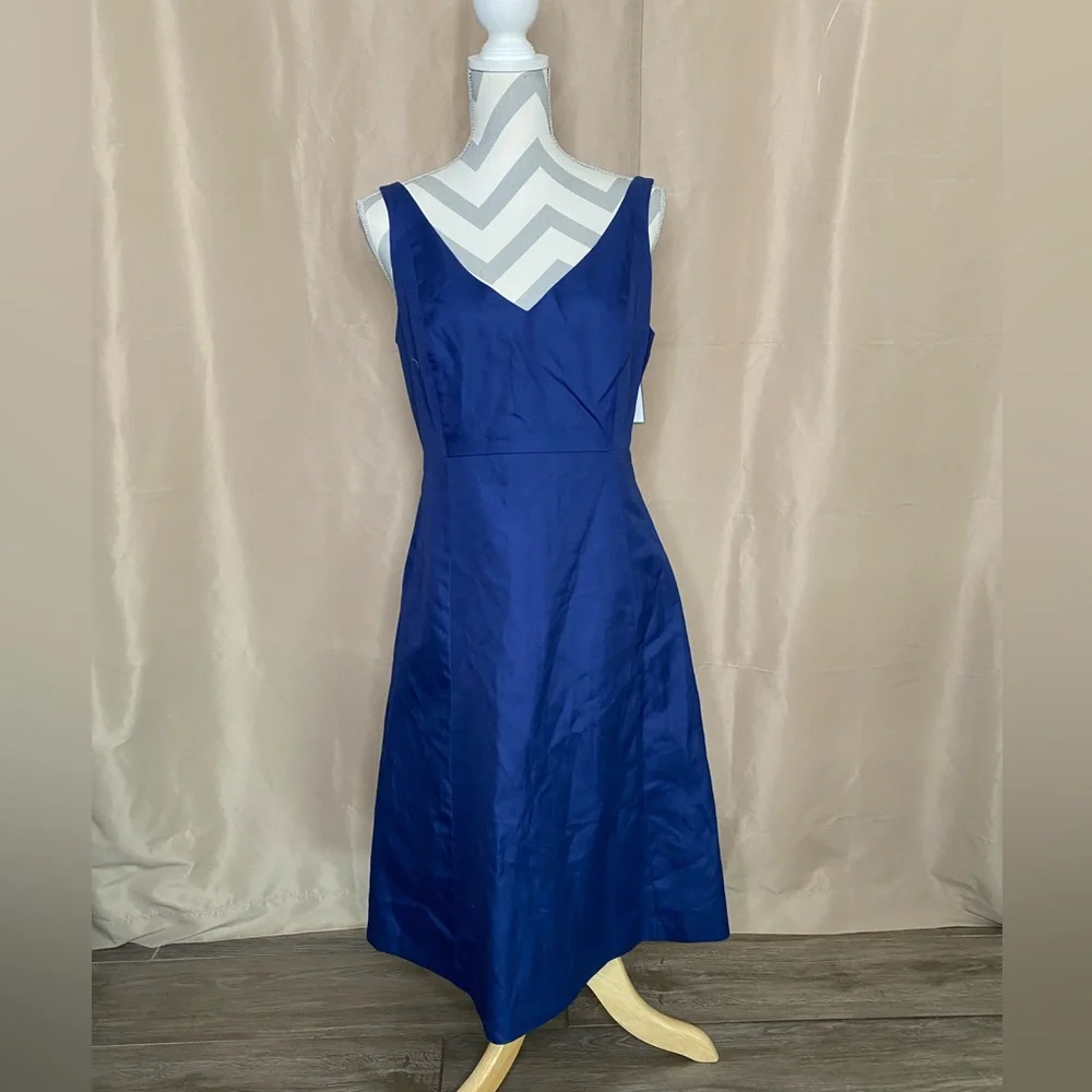 New J. Crew Size 10 Blue Cocktail Dress - Picture 3 of 10